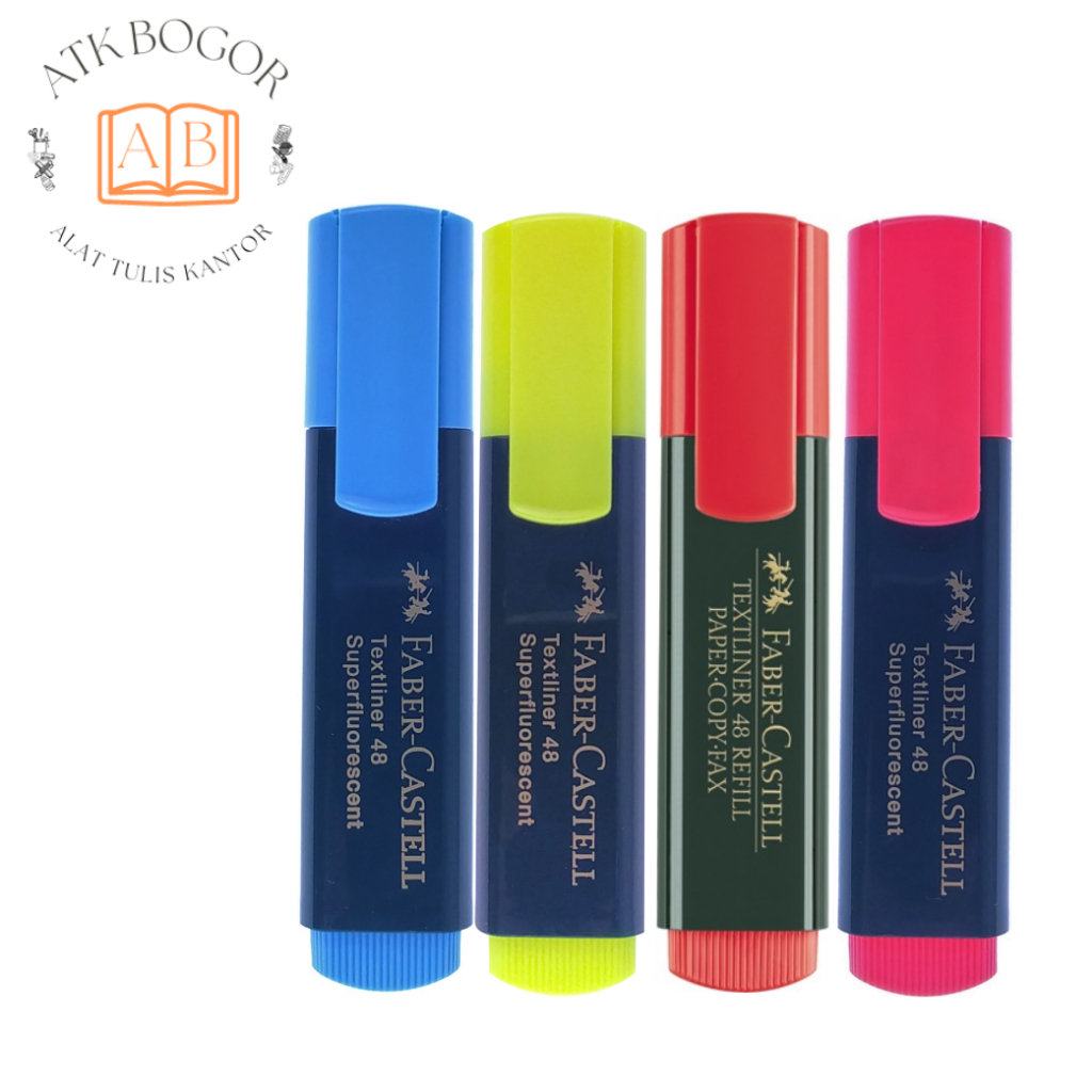 

Faber Castell Textliner 48 Superfluorescent Highlighter 3 Ketebalan Biru / Kuning / Merah / Pink