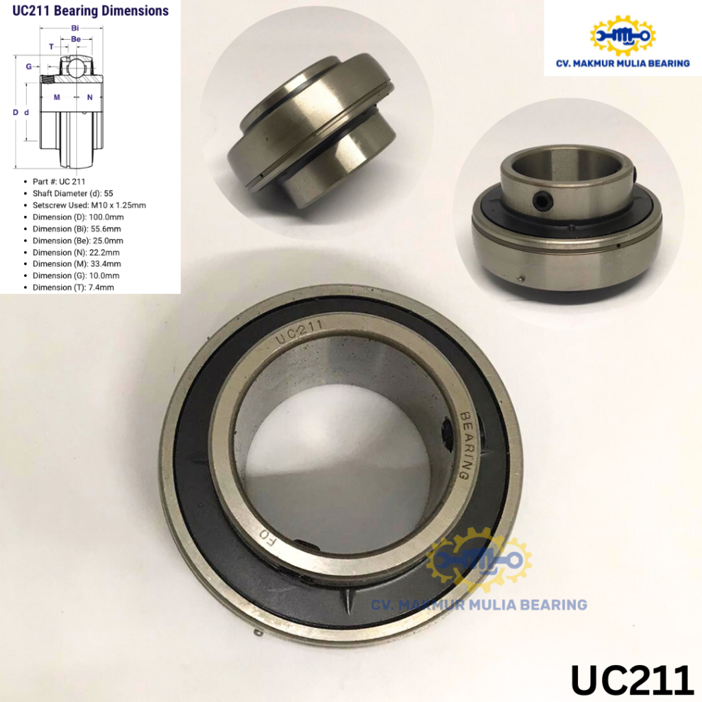 FO Radial Insert Ball Bearing UC211/ UC 211 (55 MM)