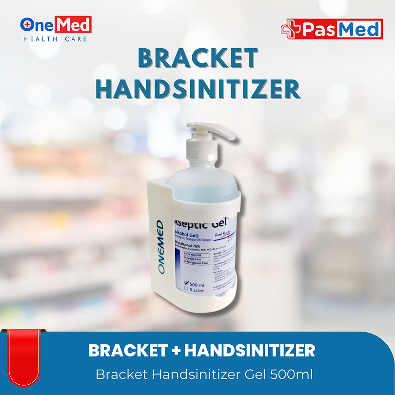 Braket Botol pump 500ml Bracket Handsanitizer Gel tempel dinding l PASMED