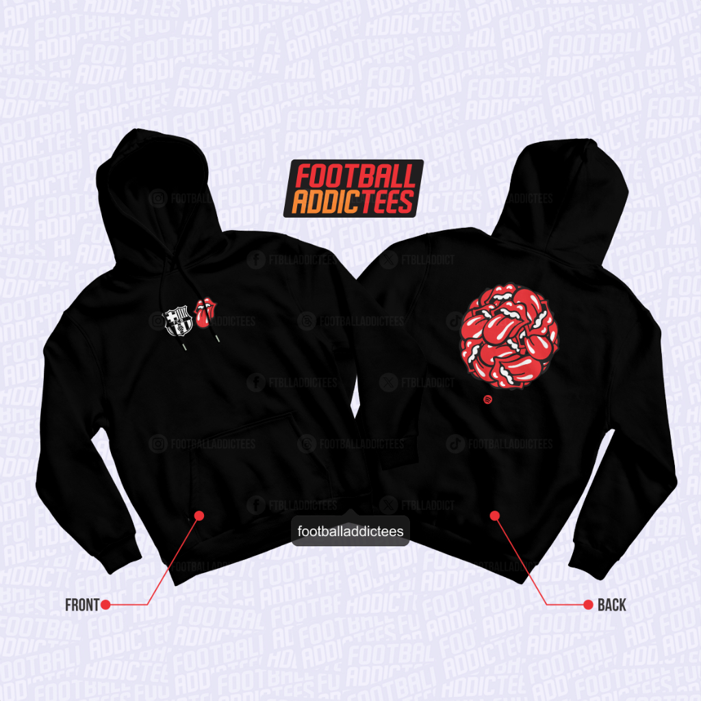 HOODIE BOLA BARCELONA X ROLLING STONES