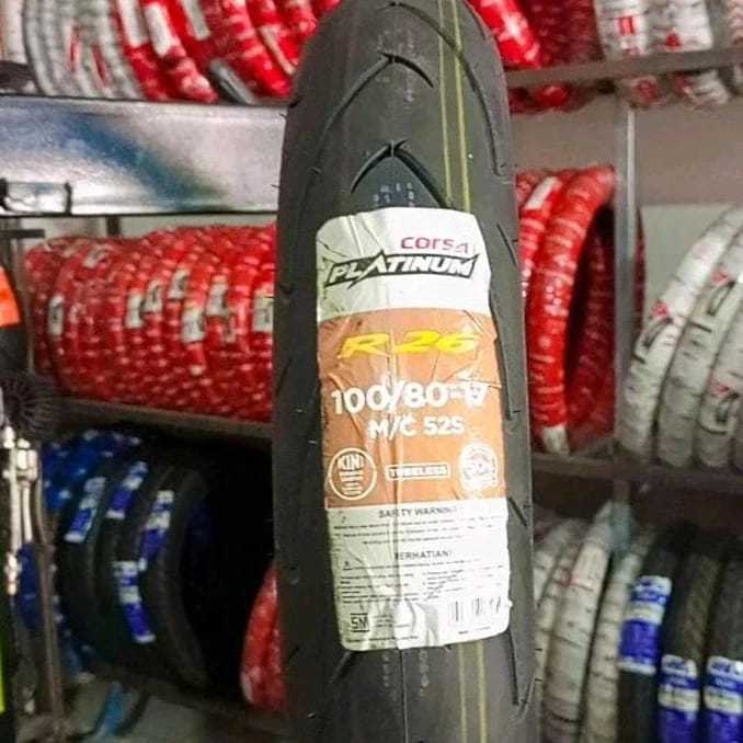 Ban CORSA R26 ukuran 100/80-17 TUBELESS