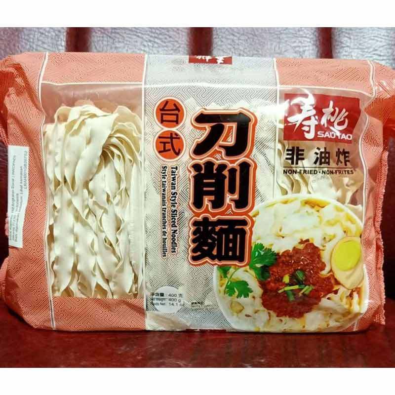

SAU TAO Taiwan Style Sliced Noodles SSF (267) 400gr Mie Lebar Mi Keriting instan impor