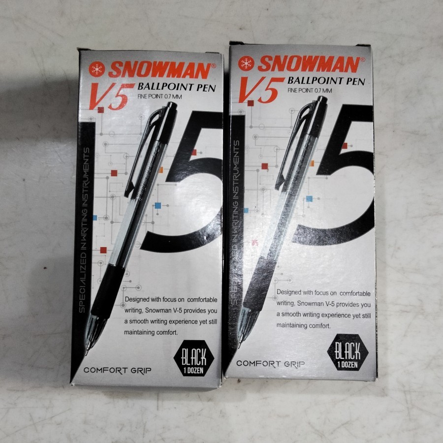 

Pulpen Snowman V5 Hitam (per lsn)