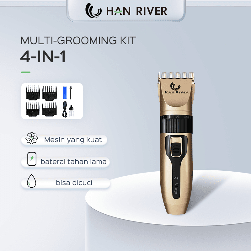 HAN RIVER alat cukur rambut elektrik HRLF01GD/mesin cukur/hair clipper Cordless Professional pemotong rambut