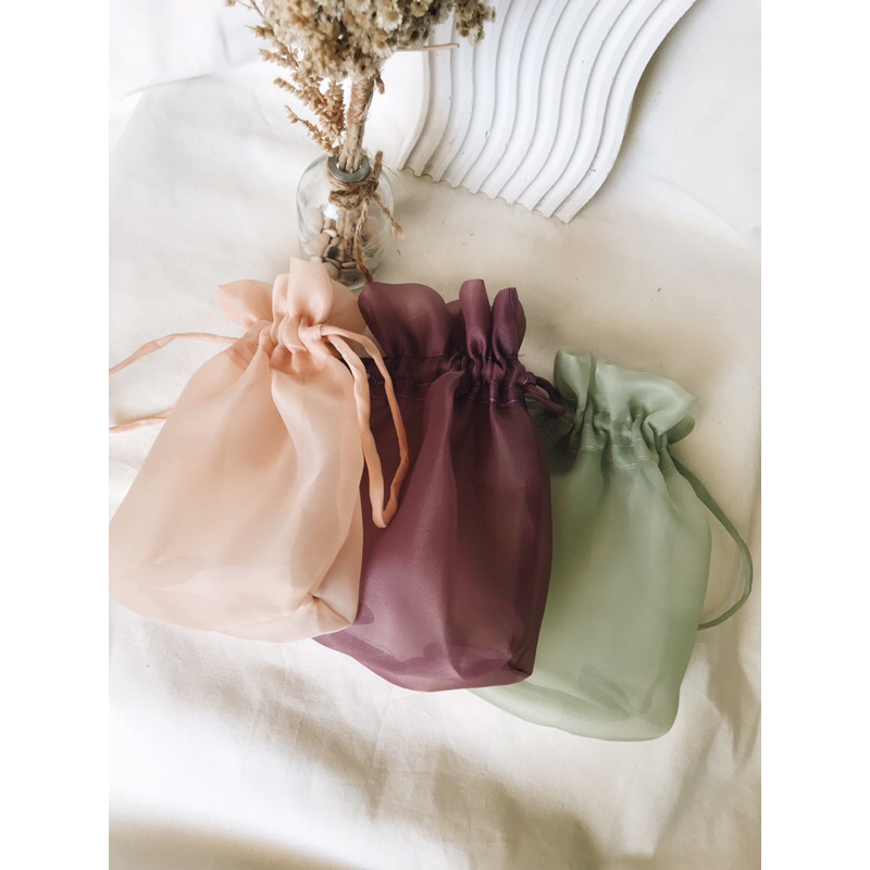Pouch Mini Pouch Makeup Tas Makeup Tas Bahan Organza Tas Souvenir Pouch Mini Pouch Souvenir Pouch Se