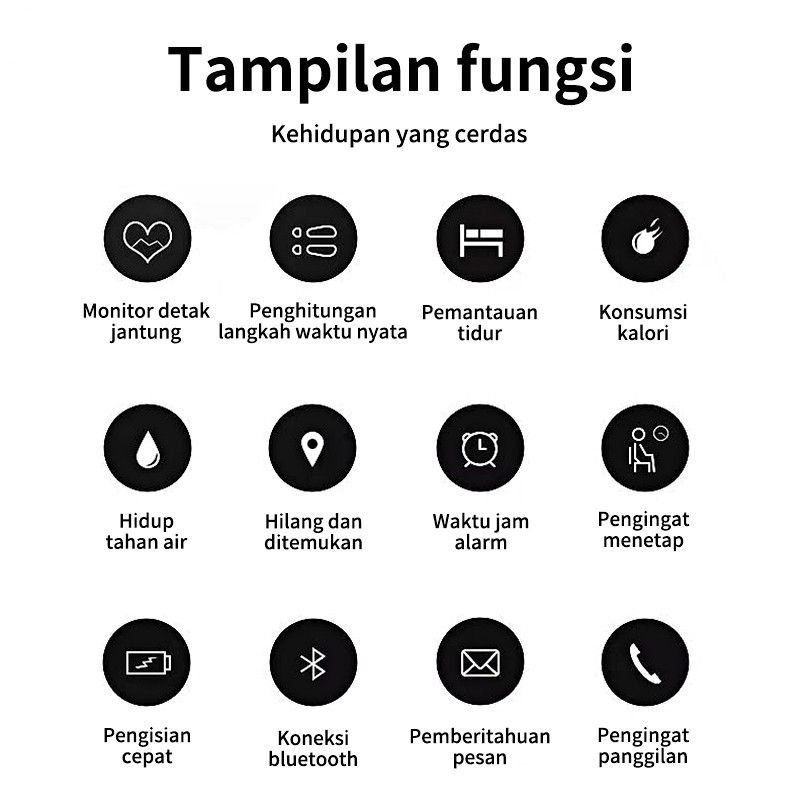 Hot Deals Ori 0Pp0 Smartband C1Plus Smart Bracelet 1.62 Inch Layar Denyut Jantung Smart Watch