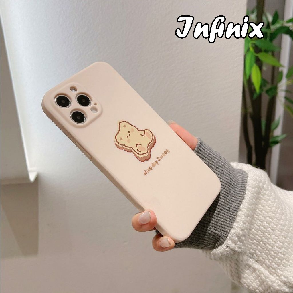 Biscuit Bear Case INFINIX HOT 12 Play 12i 11S NFC 11 10S HOT 10 PLAY HOT 10 HOT 9 PLAY HOT 9 HOT 8 L