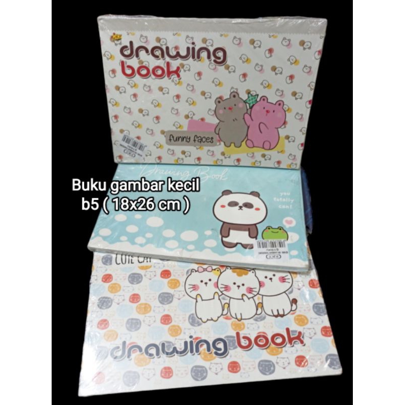 

BUKU GAMBAR KECIL UKURAN B5 Kiky ( 18x26 cm ) Per pak isi 5 buku