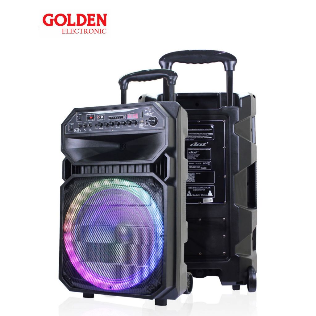 Speaker Portable 15 inch DAT DT-1150 ECO PARTY LED  Bluetooth - DT 1150 NEW