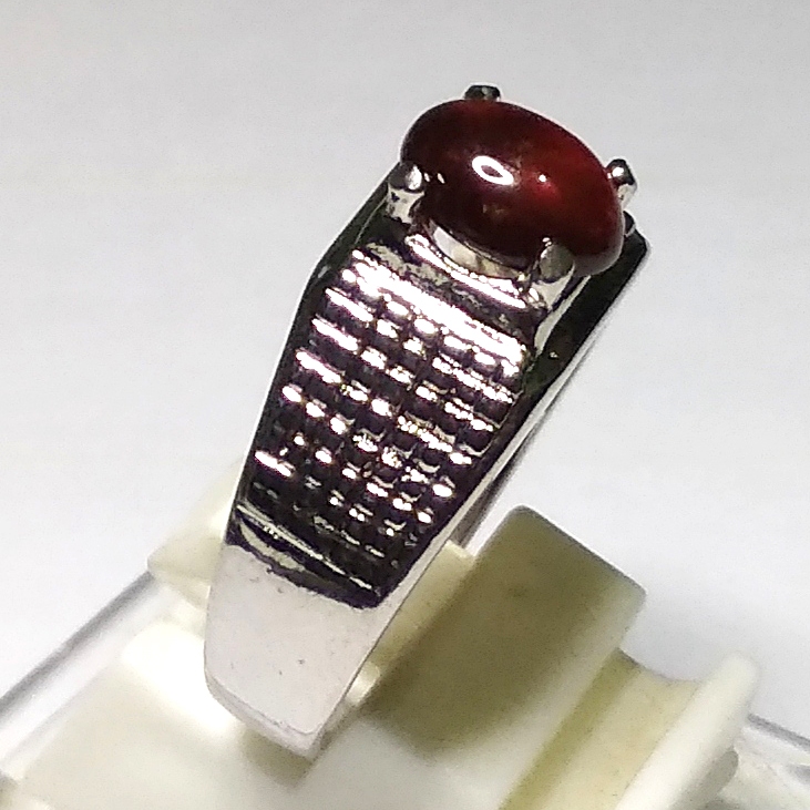cincin batu akik garnet batu asli