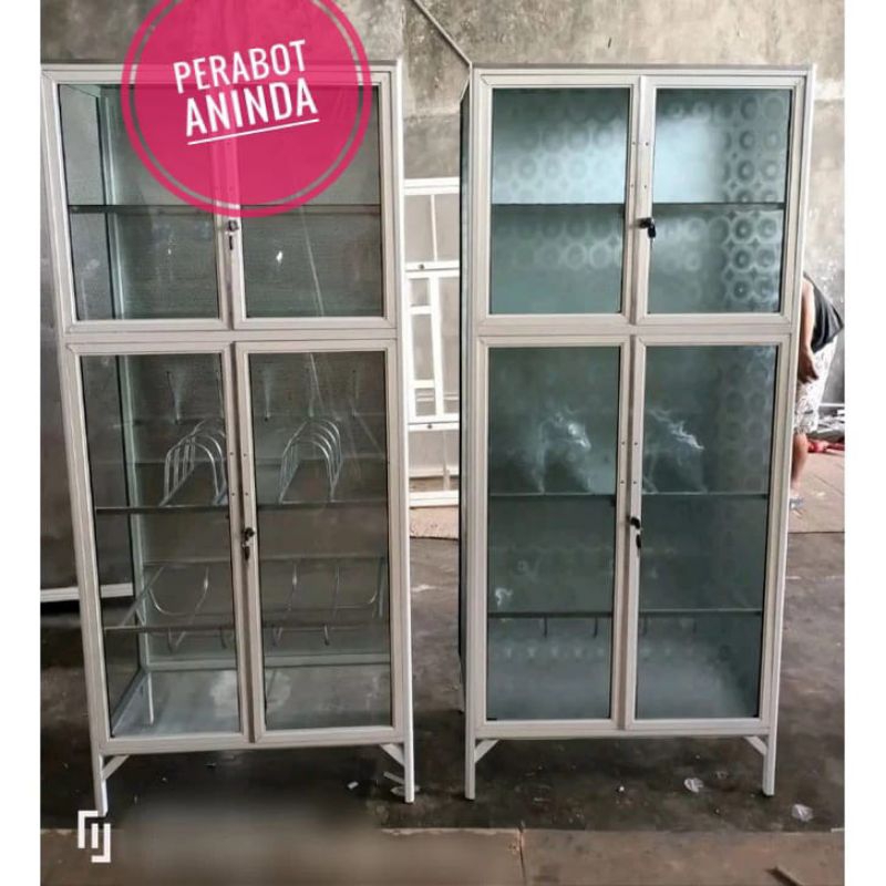 RAK PIRING BUNGKUS ALUMUNIUM KACA (HANYA SEMARANG & SEKITARNYA)