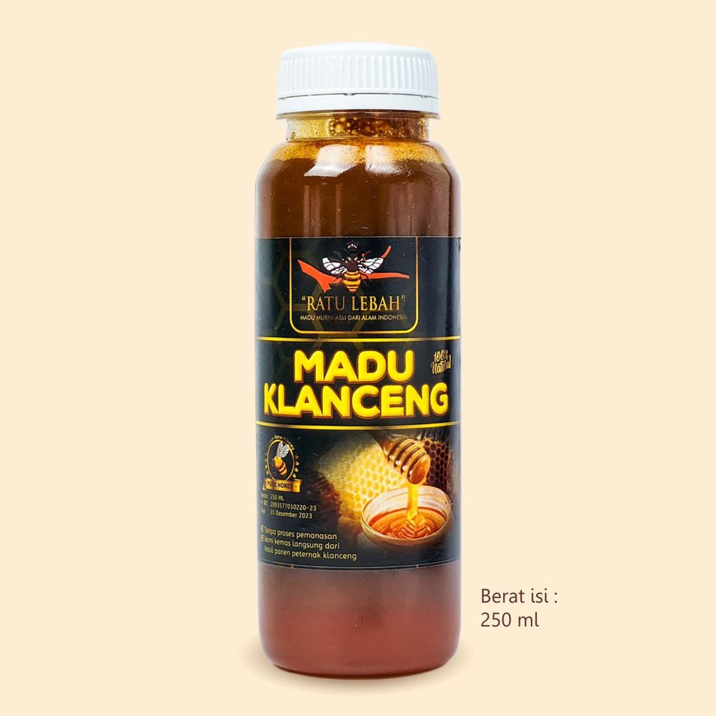 

Madu Klanceng Asli 250 ML Madu Lanceng Murni obat Diabetes Asam Urat Kelulut Trigona Ratu Lebah