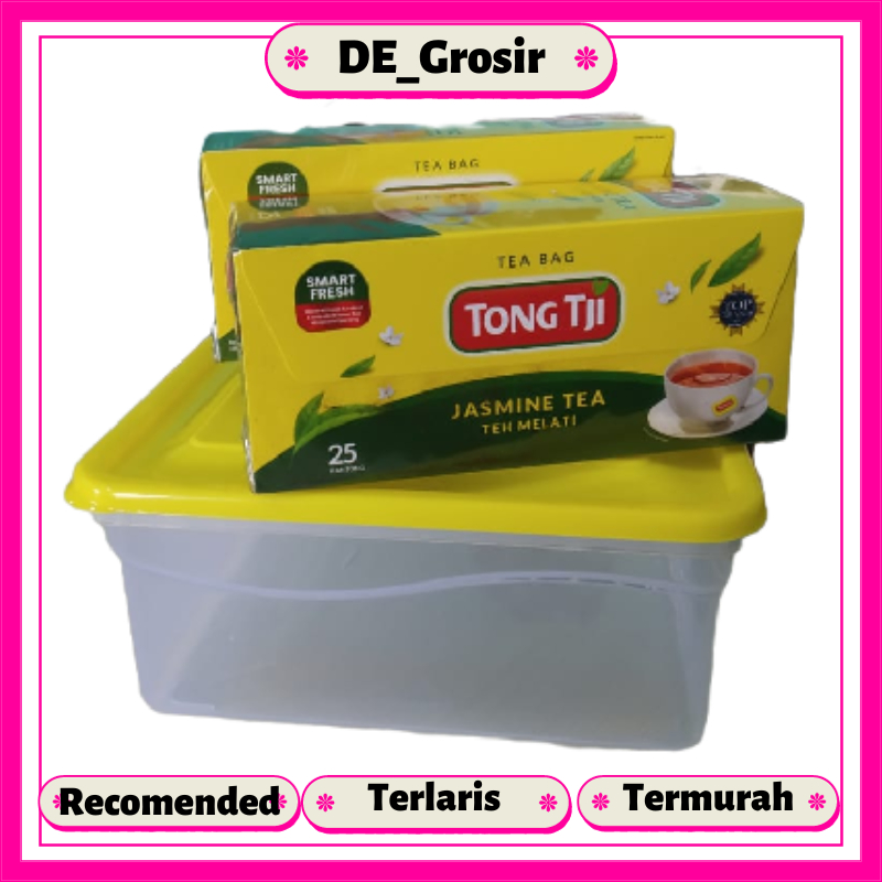 

FREE CANISTER BOX Tong Tji Teh Celup Melati Kotak Isi 25 Kantong Dapat 2 Pcs