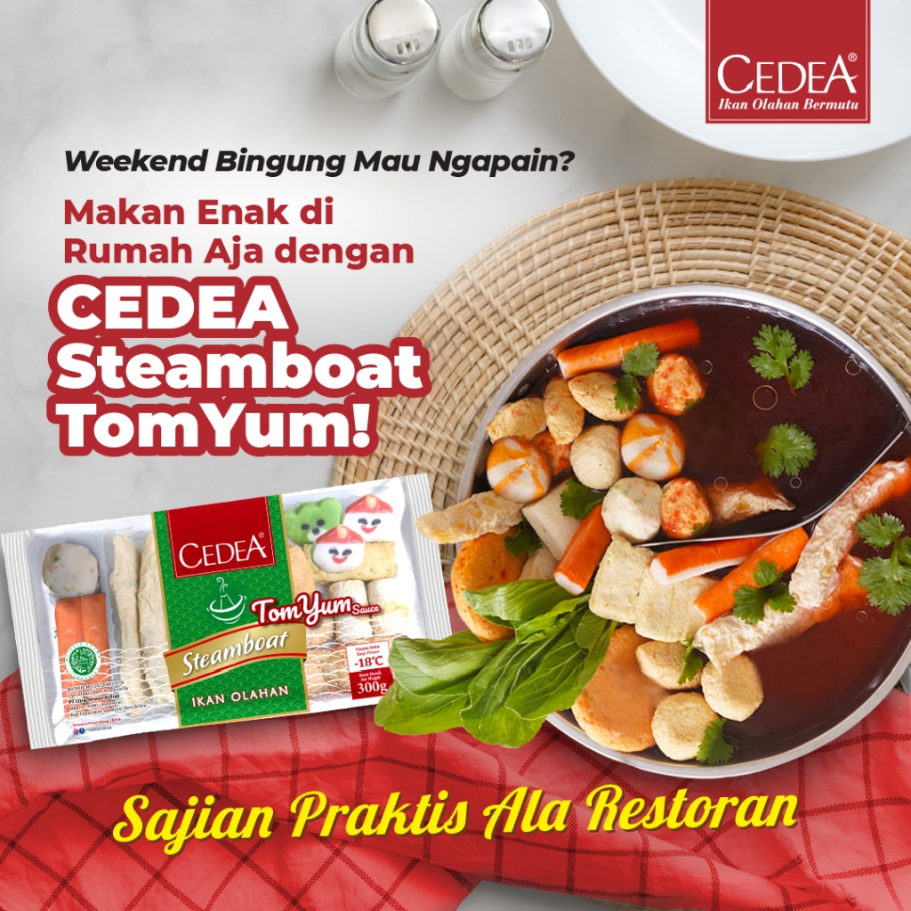 

Cedea Steamboat Tomyum / Dashi - Shabu shabu Paket Komplit Bakso Kaldu