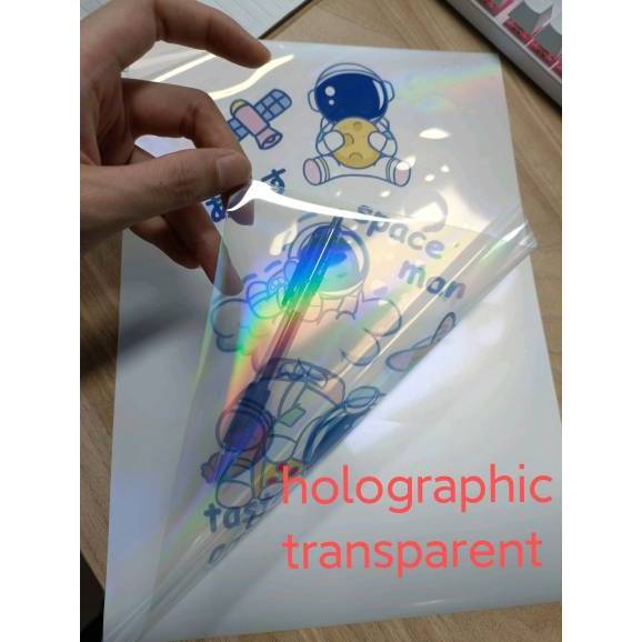 

Stiker Hologram Transparant Waterproof, 5 lbr