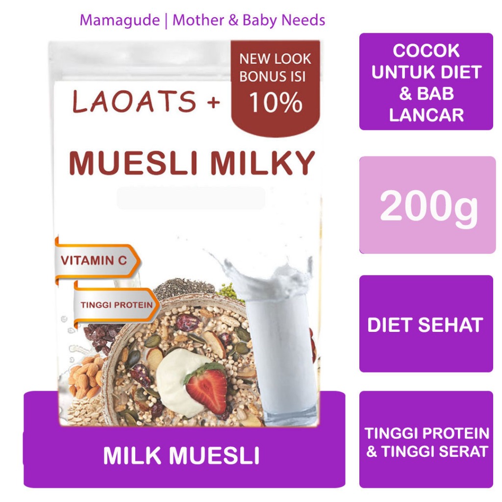 

Muesli Dried Fruit 1kg Laoats (200g)
