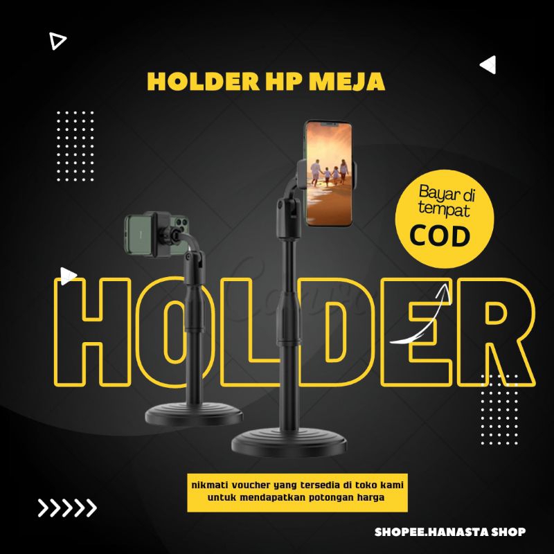 Tripood Holder Stand Dudukan Meja Universal Rotasi 360 Aksesoris Handphone Dan Tablet Tripod Hp Terb