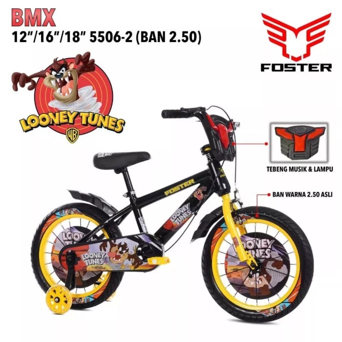 Sepeda anak bmx 12 inch trex warriors ban jumbo ada musik dan lampu usia 3-7 tahun SNI NEW