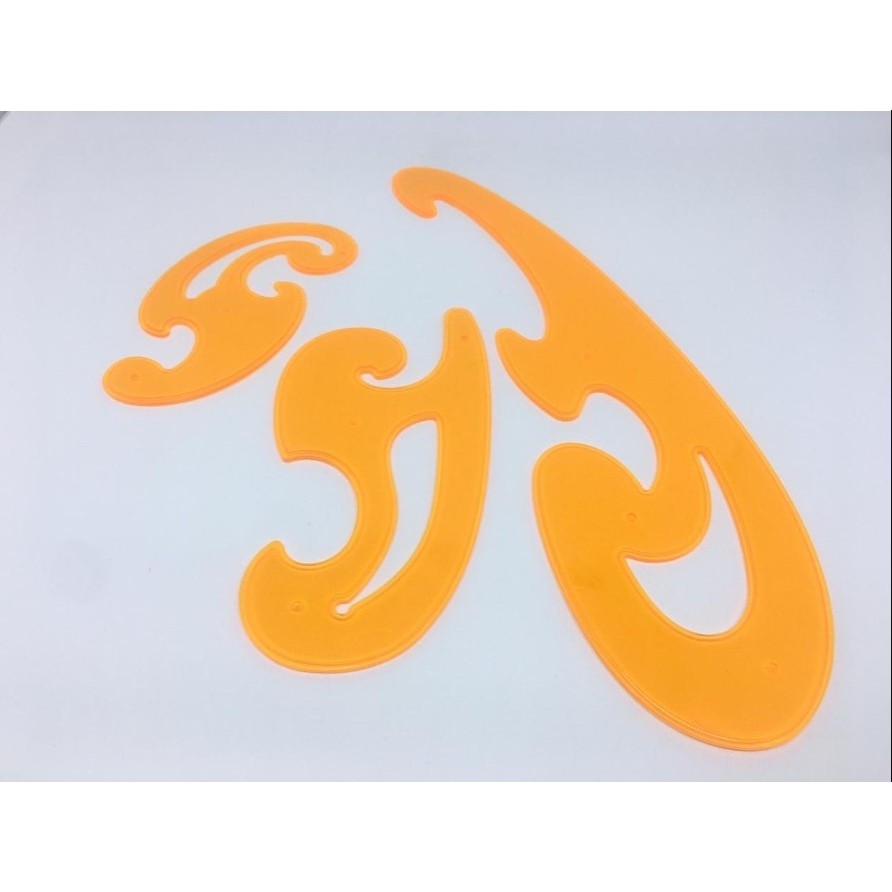 

3 pcs French Curves Ruler/Penggaris Pola Busana - Model 7032 (3 Pcs)