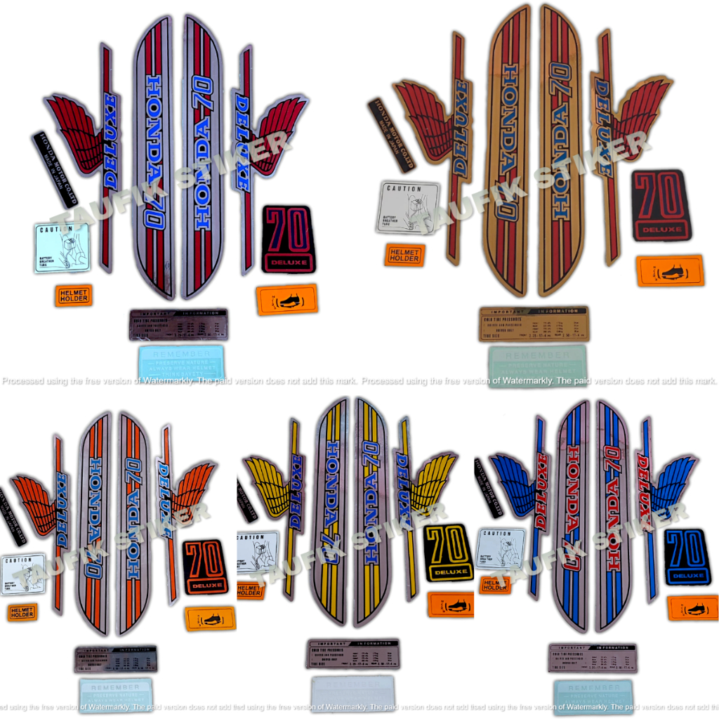 STRIPING LIS BODY MOTOR HONDA C70 CLASIC SEPASANG STANDAR FULL SET