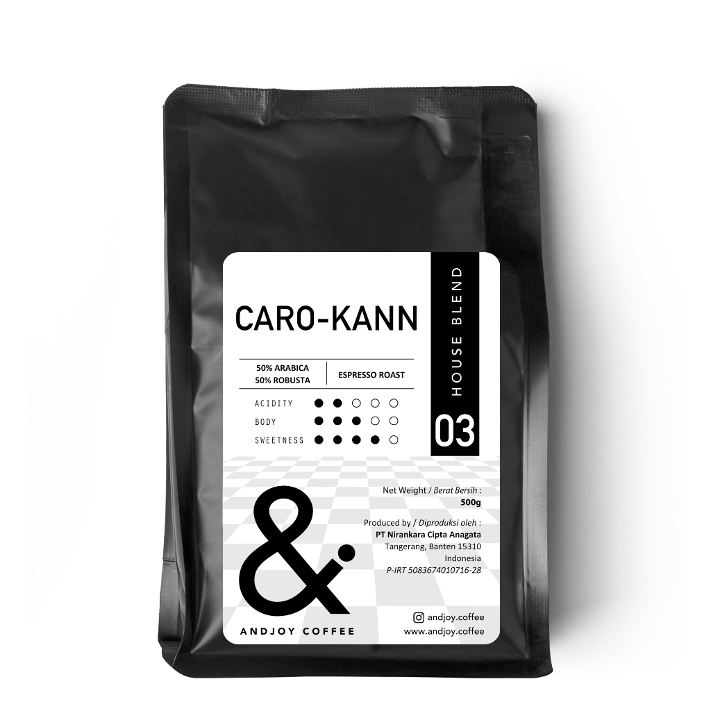 

BIJI KOPI HOUSE BLEND - CARO-KANN (50/50) - 1KG