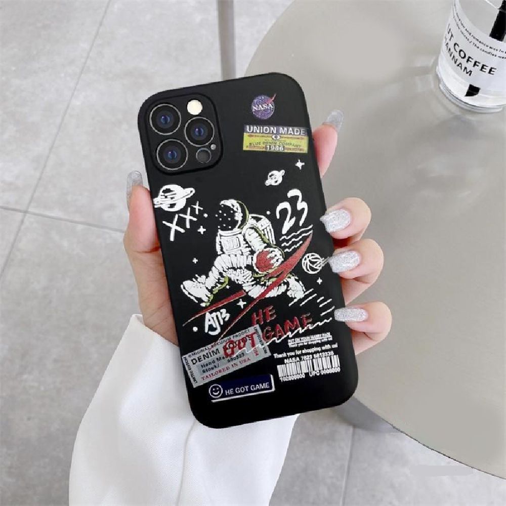 SPACE Astronaut Case OPPO F7 F5 F1S A83 A71 A57 2016 A39 A37 NEO 9 Lens Cover Soft Case Square Edge 
