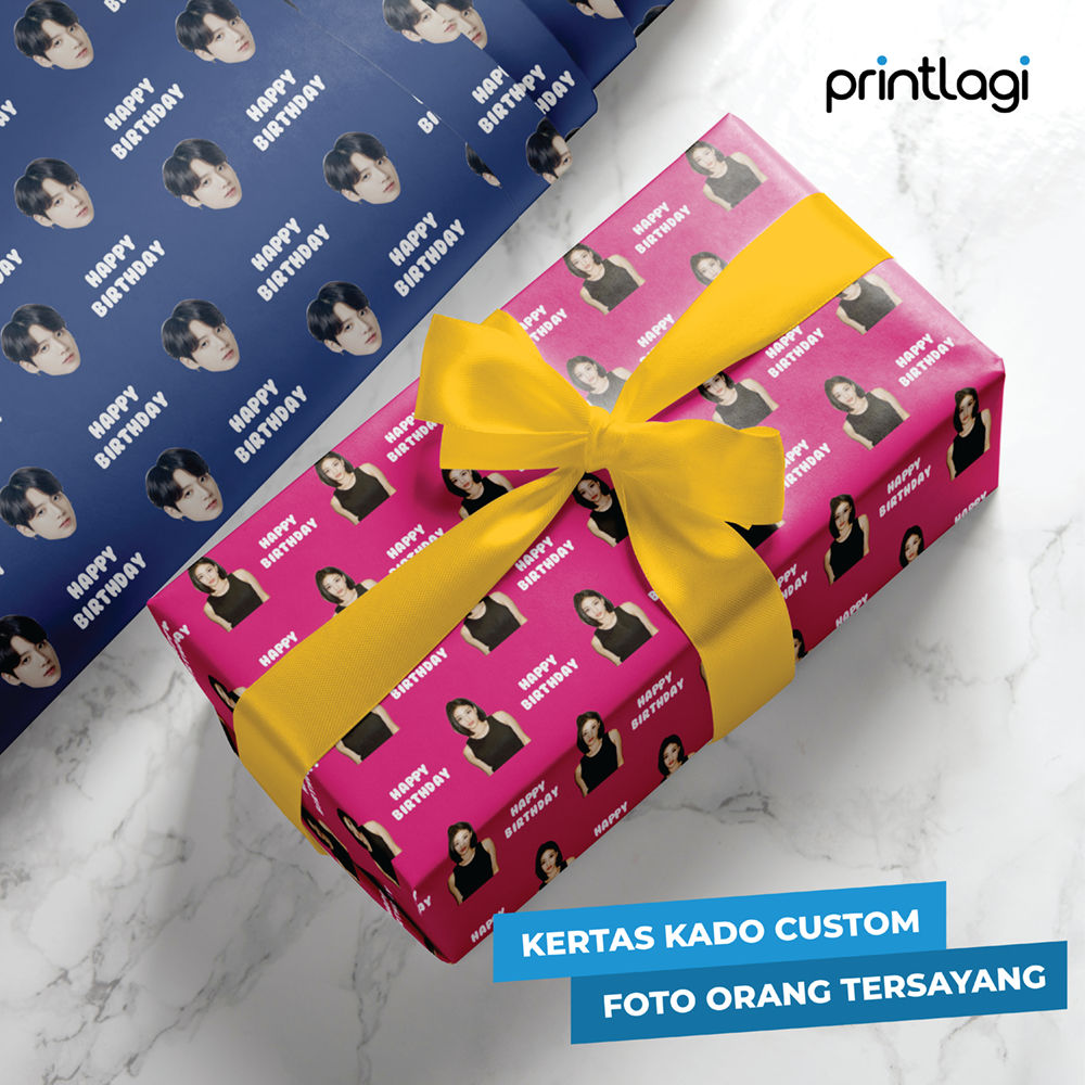 

Kertas Kado Custom Wajah Aesthetic / Kertas Kado Wrapping Paper Gambar Muka Suka-Suka Pattern