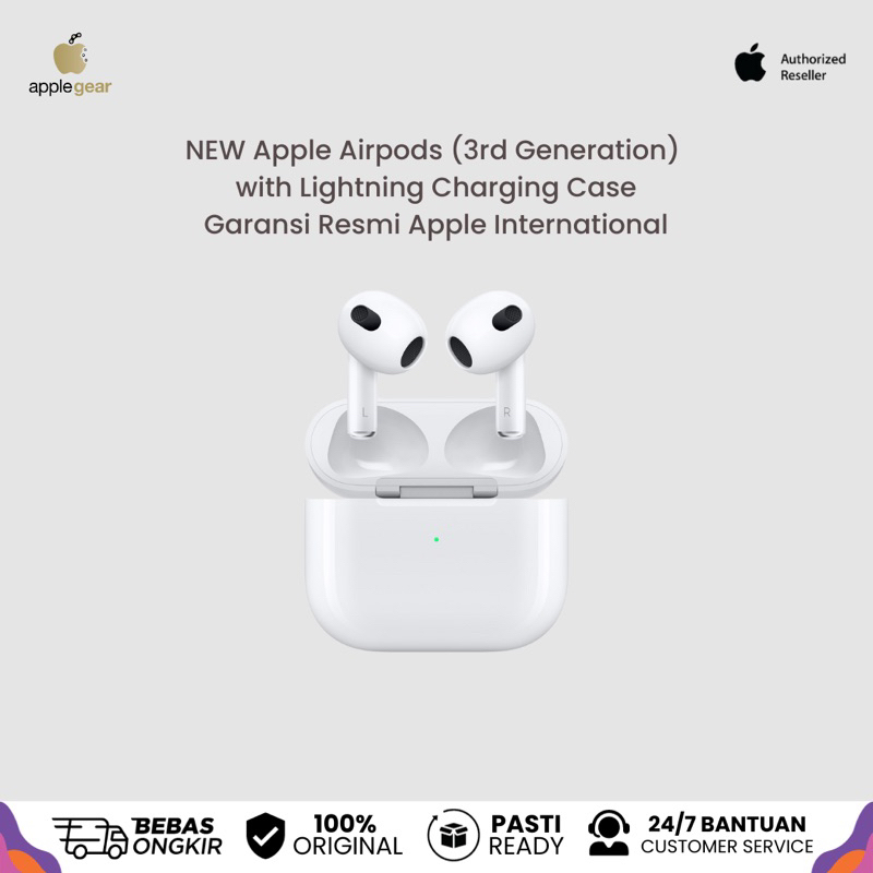Apple Airpods Gen 3 With Lightning Case Garansi Resmi Apple Internasional