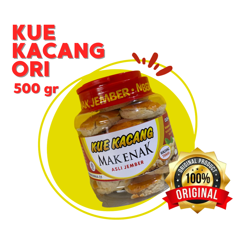 

KUE KACANG ORIGINAL 500 GRAM - MAK ENAK ASLI JEMBER OFFICIAL STORE