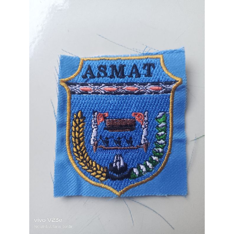 bed bordir kab asmat bet logo bordir pns pemkab asmat logo derah asmat