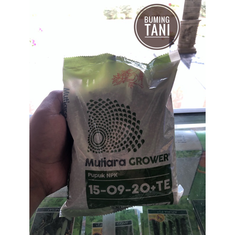 NPK Mutiara Grower 1kg 15-09-20 + TE, Pupuk NPK Kemasan Pabrik 100% Original