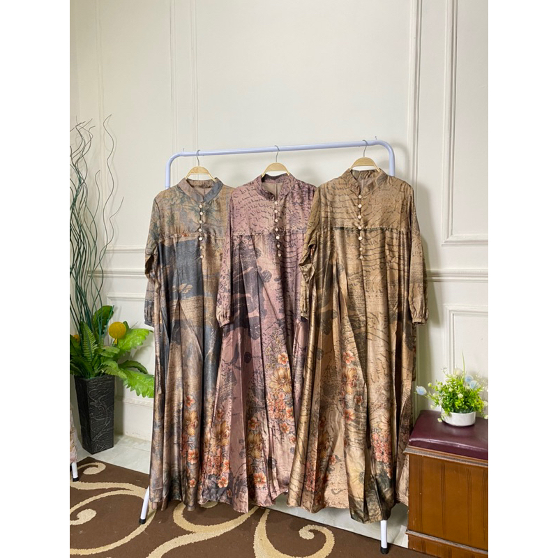 (AG) yoona dress hijab armany silk