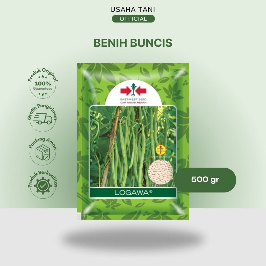 Benih Buncis Logawa 500 gram Cap Panah Merah