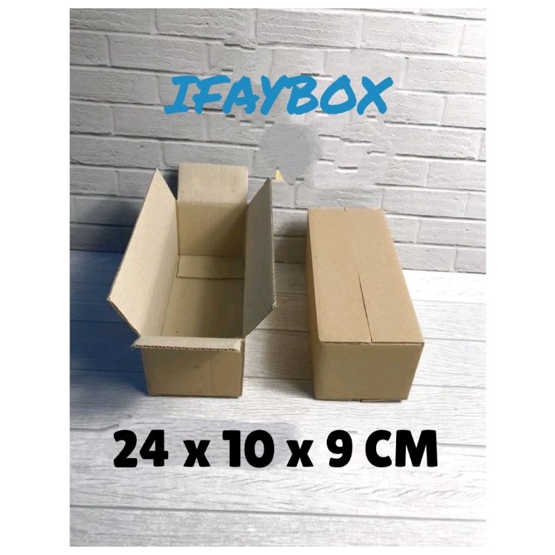 

Kardus box Uk. 24x10x9 cm single wall polos