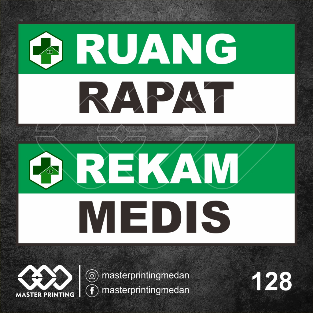 

128 - Stiker Nama Ruangan di Puskesmas dan Rumah Sakit, Sticker Vinyl, Tahan Air, dan Bisa Custom