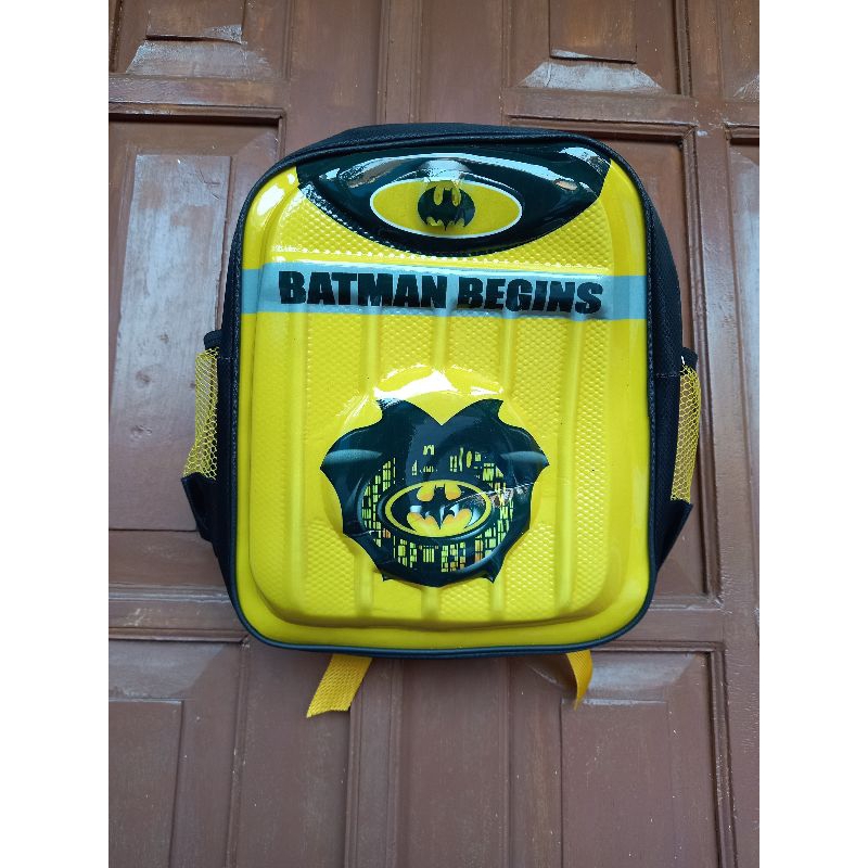 tas anak sekolah batman kuning bisa nyala