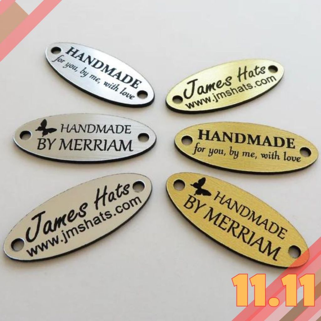 [MINIMAL 20PCS] LABEL AKRILIK / CUSTOM LABEL HIJAB / LABEL REBRANDING HIJAB / TAG AKRILIK PREMIUM