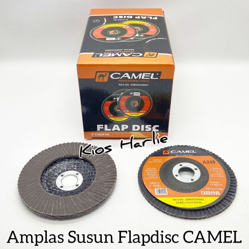 amplas susun camel, amplas susun flapdisk, amplas susun 4&quot;