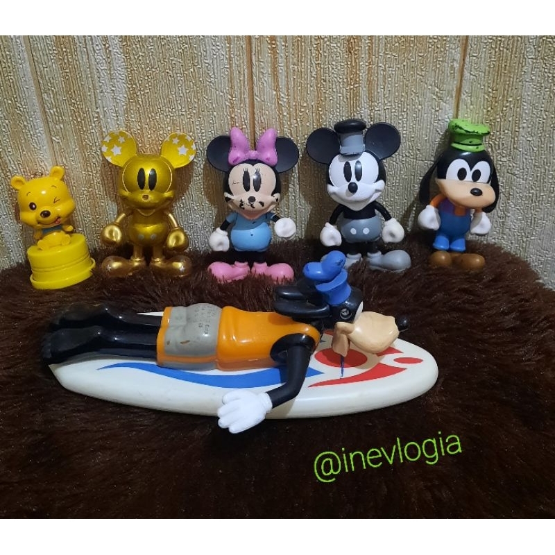 Mainan Figure mickey/minie/ guffy/pooh MCD happy meal/disney