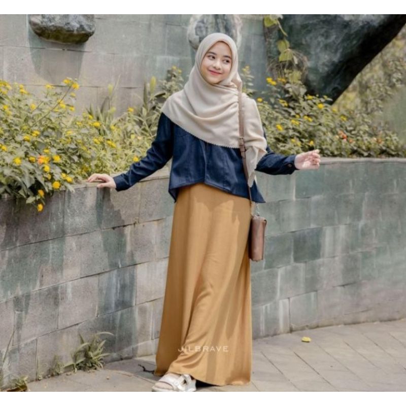 JILBRAVE - Sierra Dress Jilbrave ORI - Warna Mustard - SIZE M