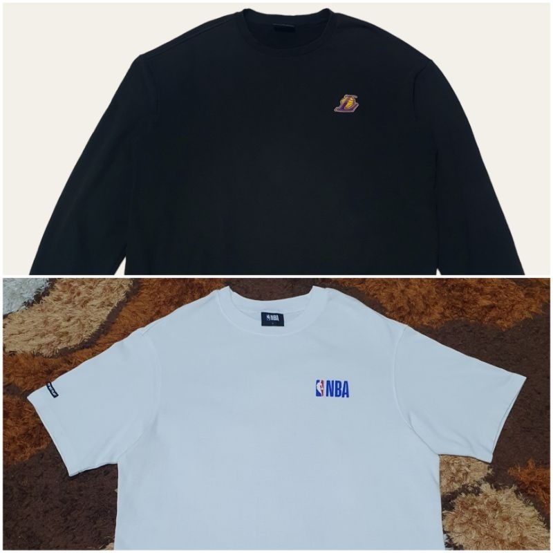 Sepaket Crewneck Dan Kaos NBA Official Second Original