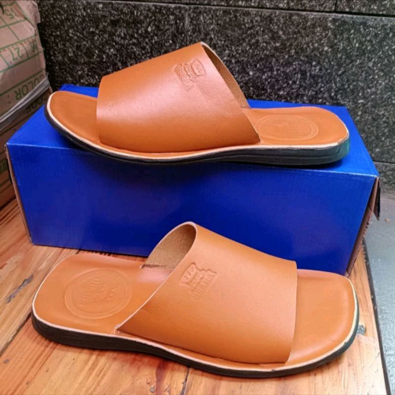 Sandal pria / Sandal kulit / SANDAL PRIA KULIT ASLI 100% SAMPAI ALASNYA / Sandal selop kulit