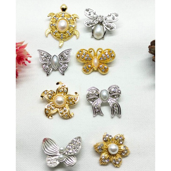 ➝↑❁⁂ Grosir bros murah / Bros dagu korea / Bros hijab /card 12pcs