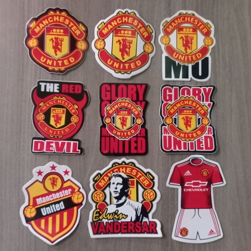 

STIKER M.A.N.C.H.E.S.T.E.R UTD THE RED DEVILS VINYL KECIL