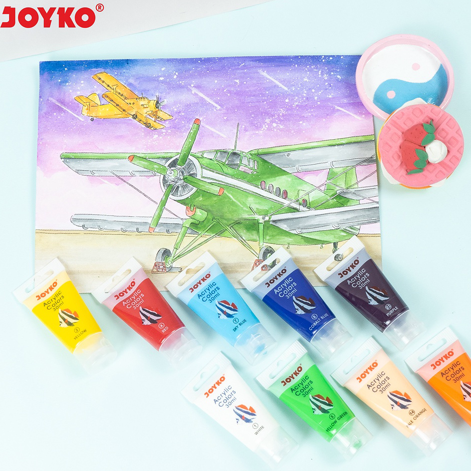 

Stock Banyak Cat Akrilik Acrylic Color Joyko ACC-30ML