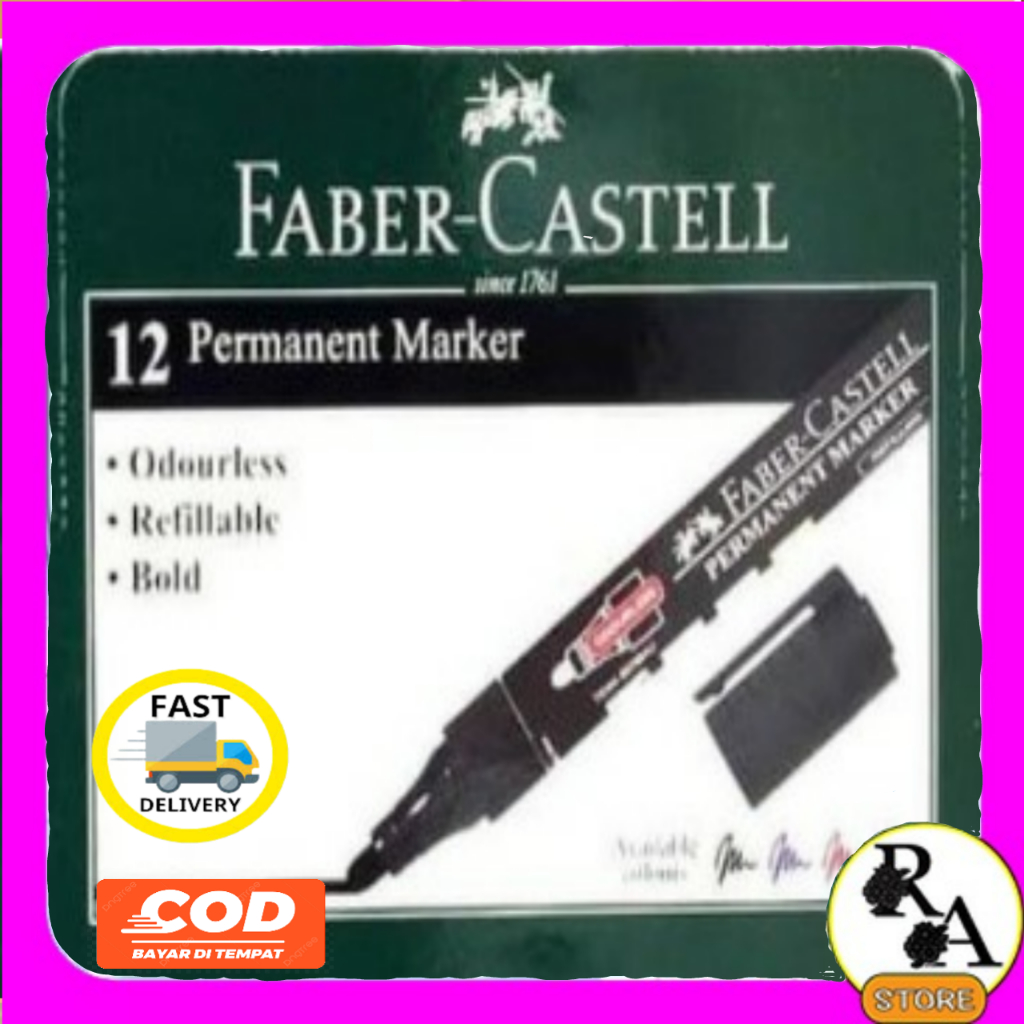 

Spidol Permanent Faber Castell / Permanent Marker Faber Castell - Hitam