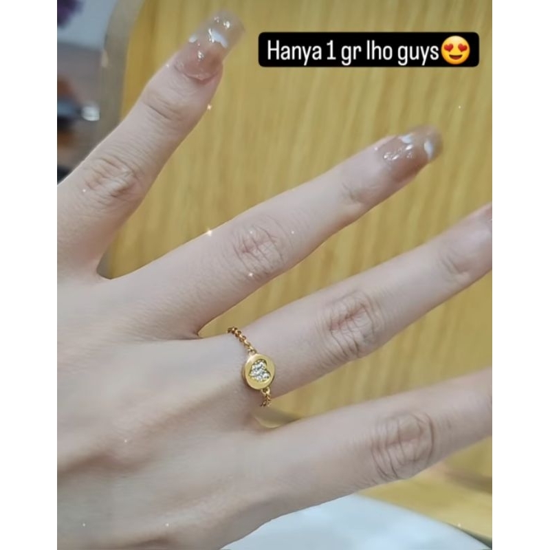 cincin serut emas muda asli, toko emas kencana indah