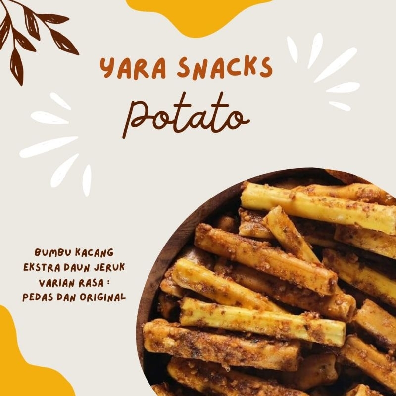 

Potato Bumbu Kacang YARA Snack Kerupuk Potato | Krucang Potato Cikruh Bumbu Kacang Daun Jeruk