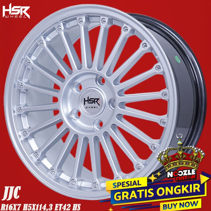 Velg Mobil HSR Ring R16 Lubang 5 Pelek Racing HSR Terbaru Ring 16 Buat Ertiga BRV