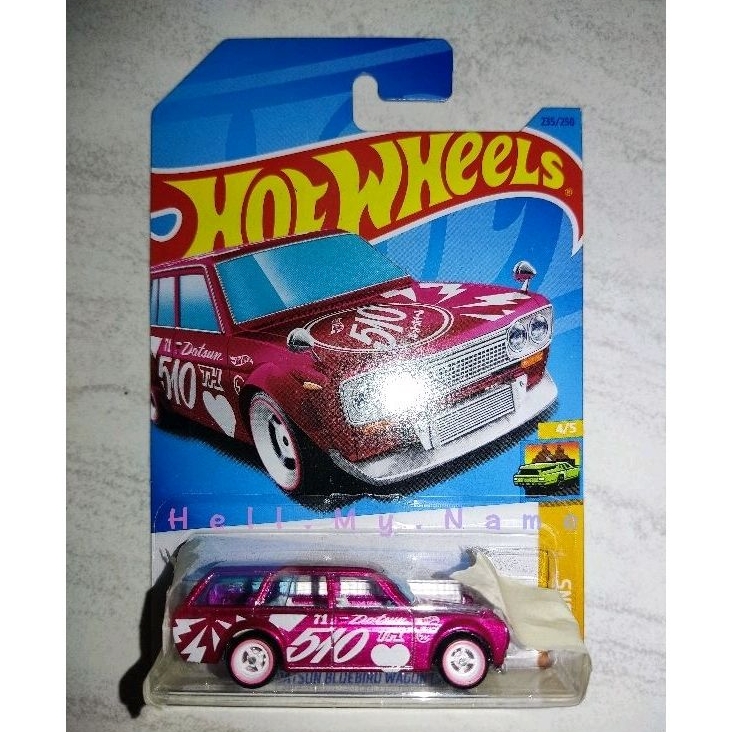 hotwheels datsun 71 wagon ths pink